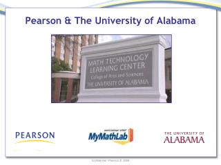 Pearson &amp; The University of Alabama