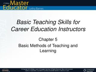 Basic Teaching Skills for Career Education Instructors