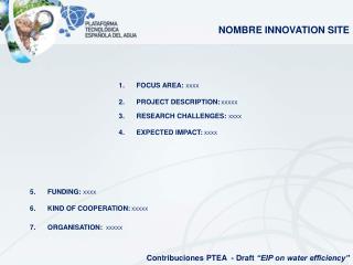 Contribuciones PTEA - Draft “EIP on water efficiency”