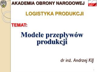 LOGISTYKA PRODUKCJI