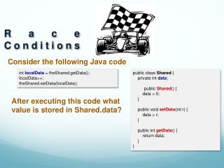 Consider the following Java code