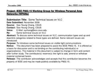 Project: IEEE P802.15 Working Group for Wireless Personal Area Networks (WPANs)