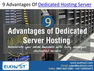 9 Advantages Of Dedicated Hosting Server