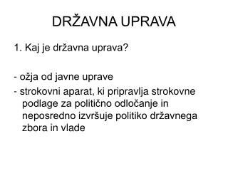 DRŽAVNA UPRAVA