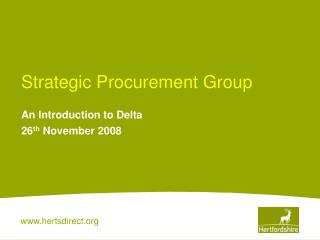 Strategic Procurement Group