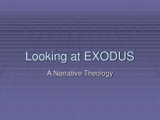 Looking at EXODUS