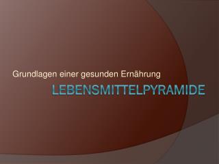 Lebensmittelpyramide