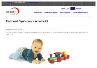 Flat Head Syndrome - What is it?