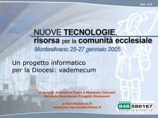 Un progetto informatico per la Diocesi: vademecum