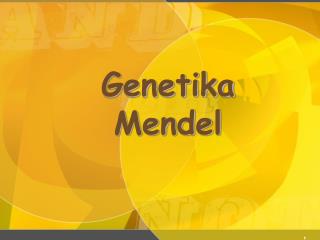 Genetika Mendel