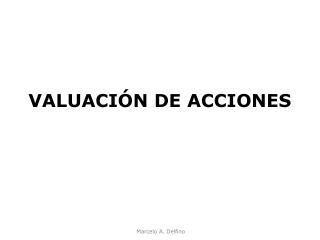 VALUACIÓN DE ACCIONES