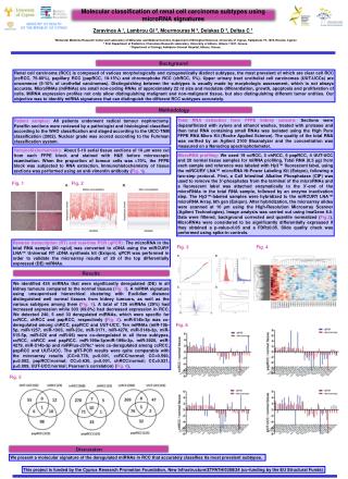 Molecular classification of renal cell carcinoma subtypes using microRNA signatures