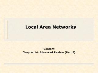 Local Area Networks