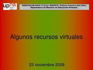 Algunos recursos virtuales