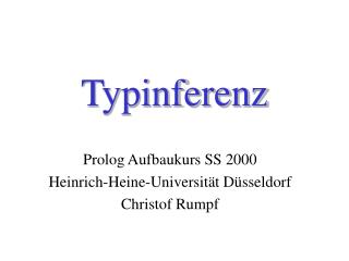 Typinferenz