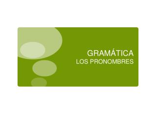 GRAMÁTICA