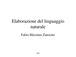 Elaborazione del linguaggio naturale