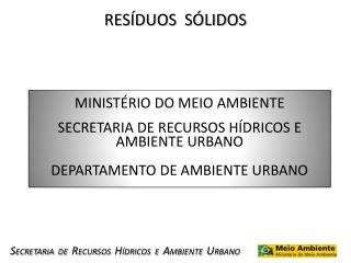 RESÍDUOS SÓLIDOS