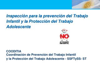 Inspección para la prevención del Trabajo Infantil y la Protección del Trabajo Adolescente