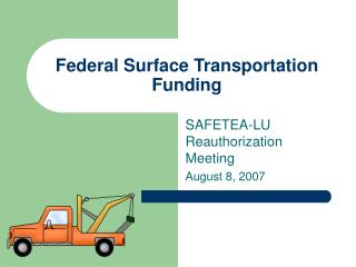 Federal Surface Transportation Funding