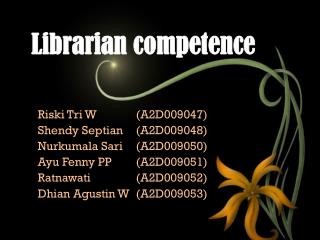 Librarian competence