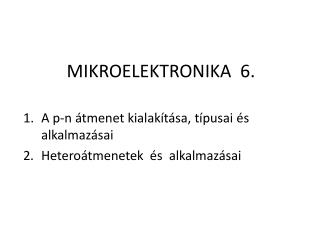 MIKROELEKTRONIKA 6.