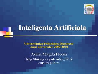 Inteligenta Artificiala