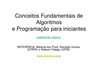 Conceitos Fundamentais de Algoritmos e Programação para iniciantes