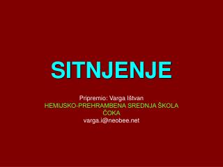 SITNJENJE