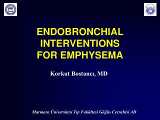 ENDOBRONCHIAL INTERVENTIONS FOR EMPHYSEMA