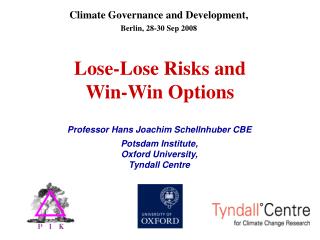 Climate Governance and Development, Berlin, 28-30 Sep 2008