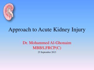 Approach to Acute Kidney Injury