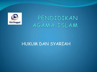 PENDIDIKAN AGAMA ISLAM