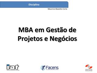 MBA em Gestão de Projetos e Negócios