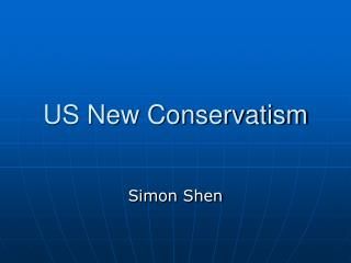 US New Conservatism