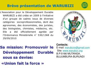 Brève présentation de WARUBIZI