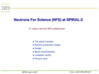 Neutrons For Science (NFS) at SPIRAL-2