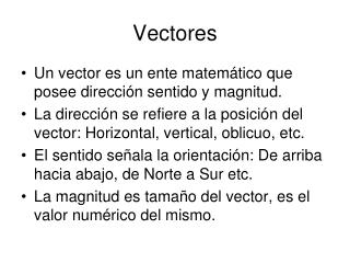 Vectores