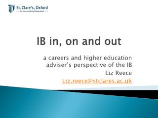 IB in, on and out