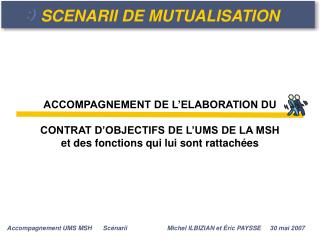 SCENARII DE MUTUALISATION