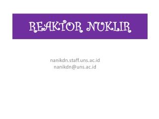 REAKTOR NUKLIR