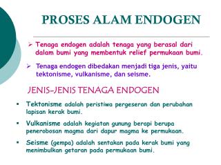 PROSES ALAM ENDOGEN