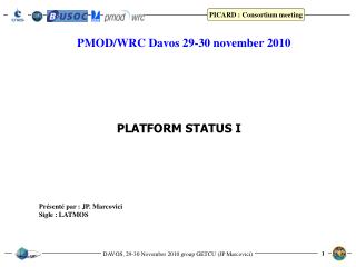 PMOD/WRC Davos 29-30 november 2010