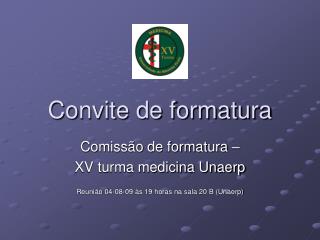 Convite de formatura