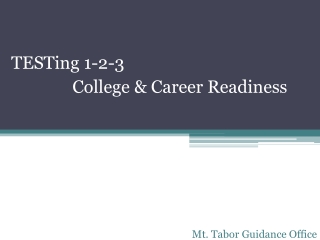 TESTing 1-2-3