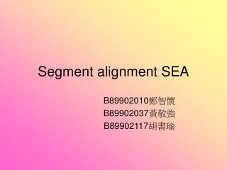 Segment alignment SEA