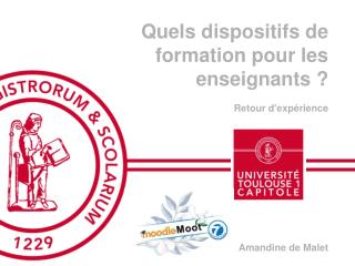 Quels dispositifs de formation pour les enseignants ? gg Retour d'expérience