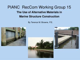 PIANC RecCom Working Group 15