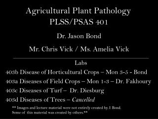 Agricultural Plant Pathology