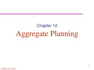 Aggregate Planning